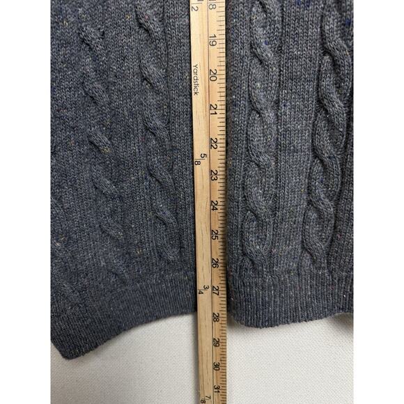 Men's asos Sweater Sz XL Button Up Shawl Collor Cable Knit Wool Blend - Picture 7 of 12